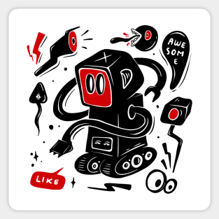 Machine doodle funny Sticker